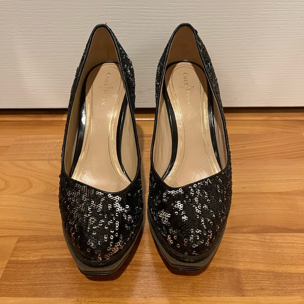 Cole Haan Sequin Heels! EUC